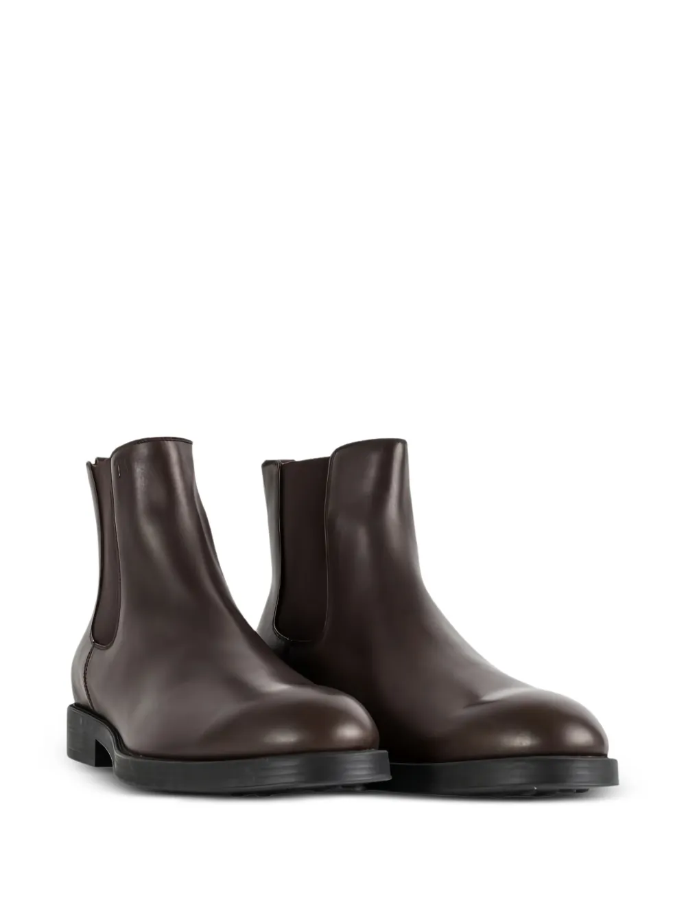 Tod's elastic-panel leather boots Brown