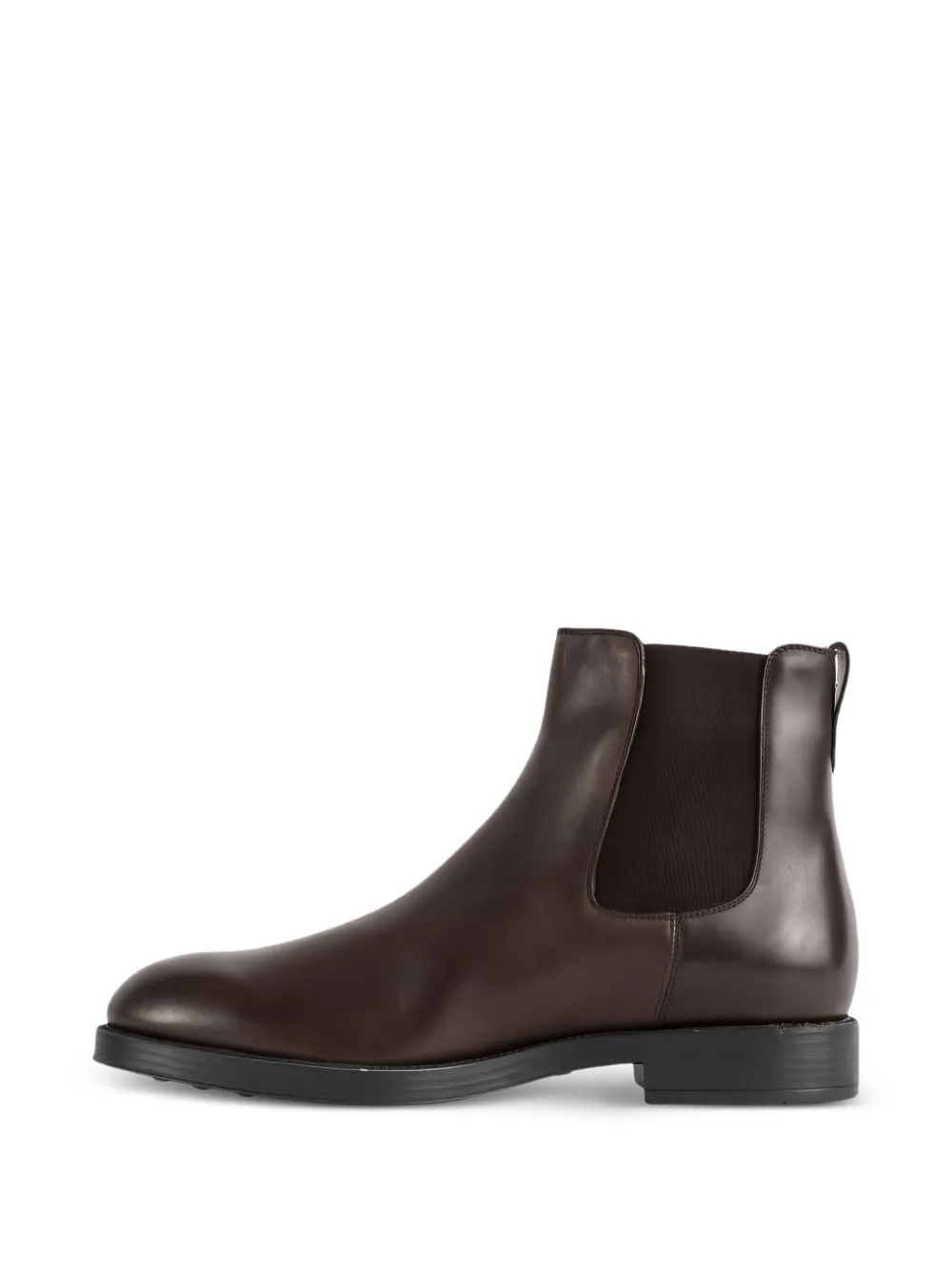 Tod's elastic-panel leather boots Brown