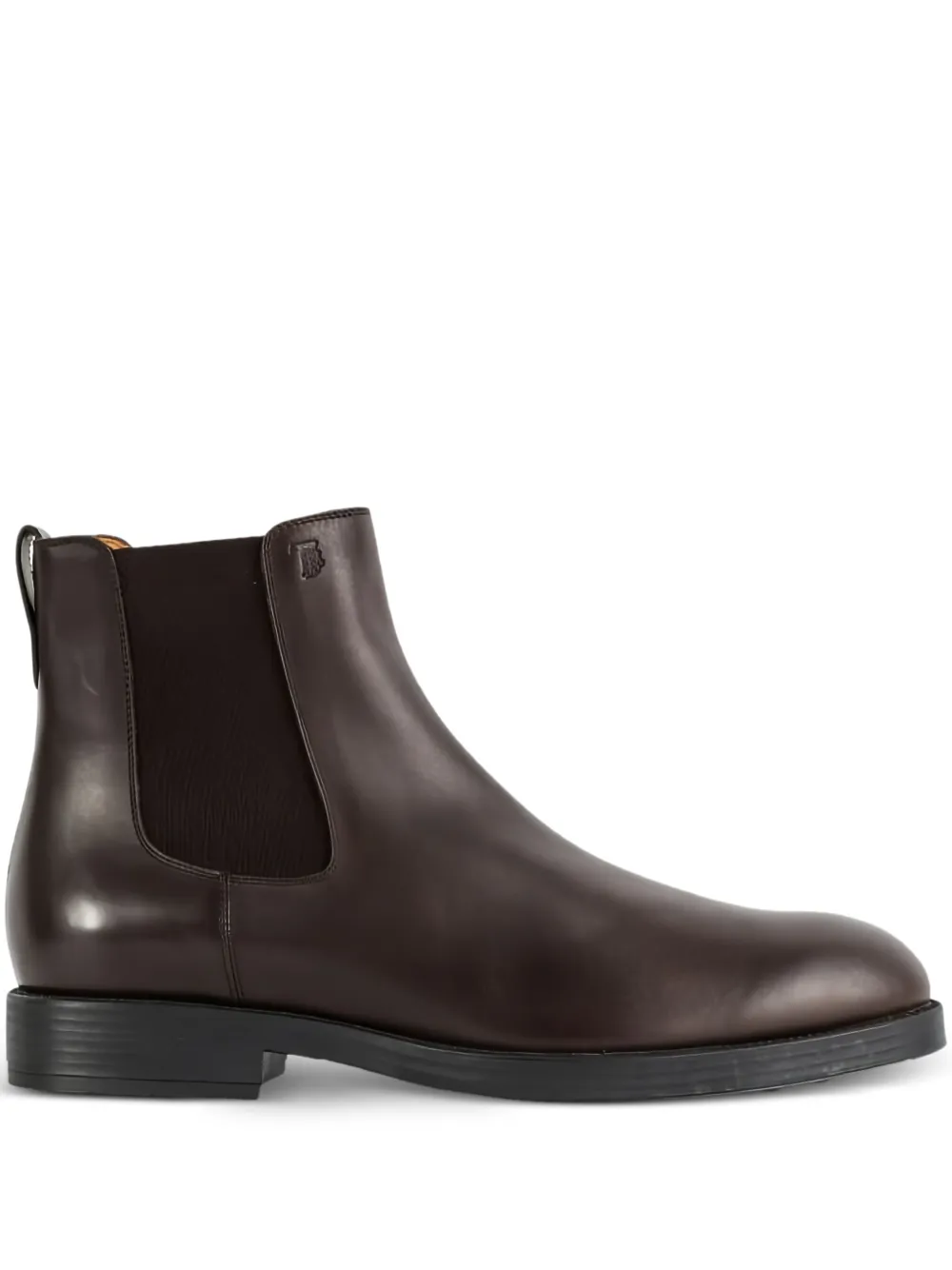 Tod's elastic-panel leather boots Brown