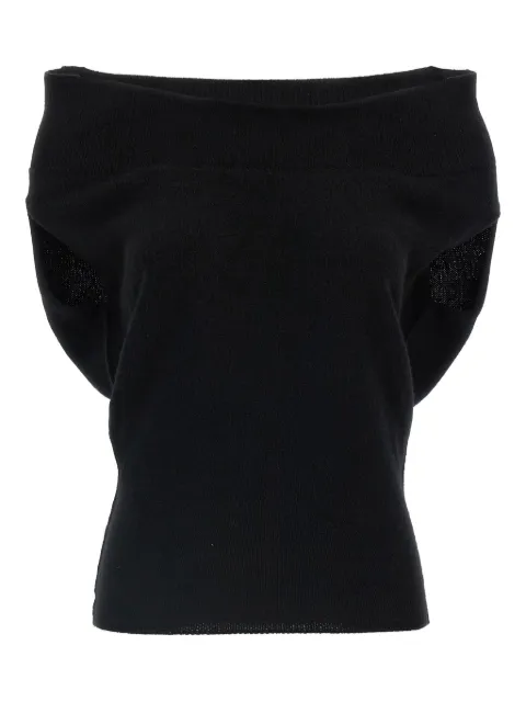 Rick Owens off-shoulder draped knitted vest