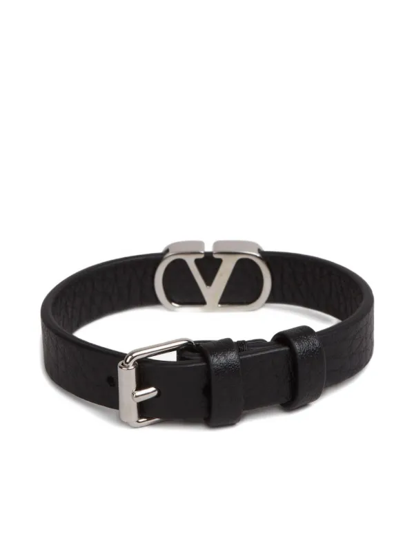 ヴァレンティノ Vロゴ シグネチャー レザー ブレスレット Valentino Garavani Vロゴ シグネチャー レザーブレスレット