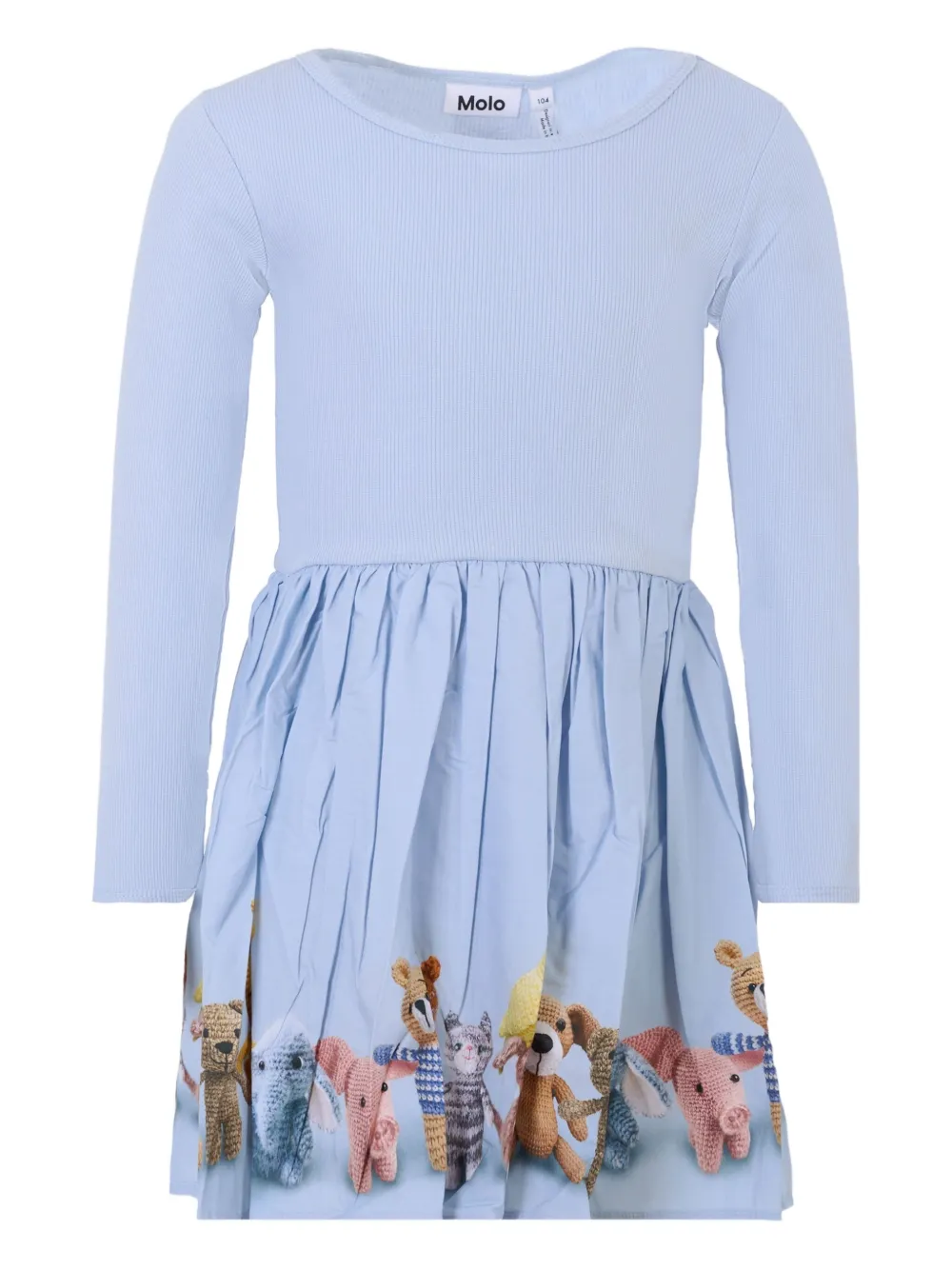 Molo Jurk met lange mouwen en speelgoed print Blauw