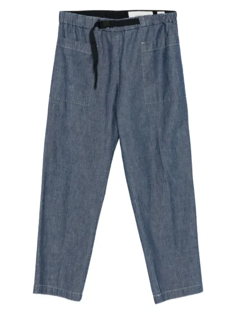 original vintage style drawstring patch-pocket trousers