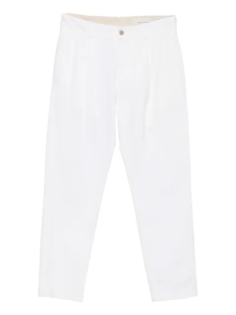 original vintage style pleated-front cotton-blend trousers