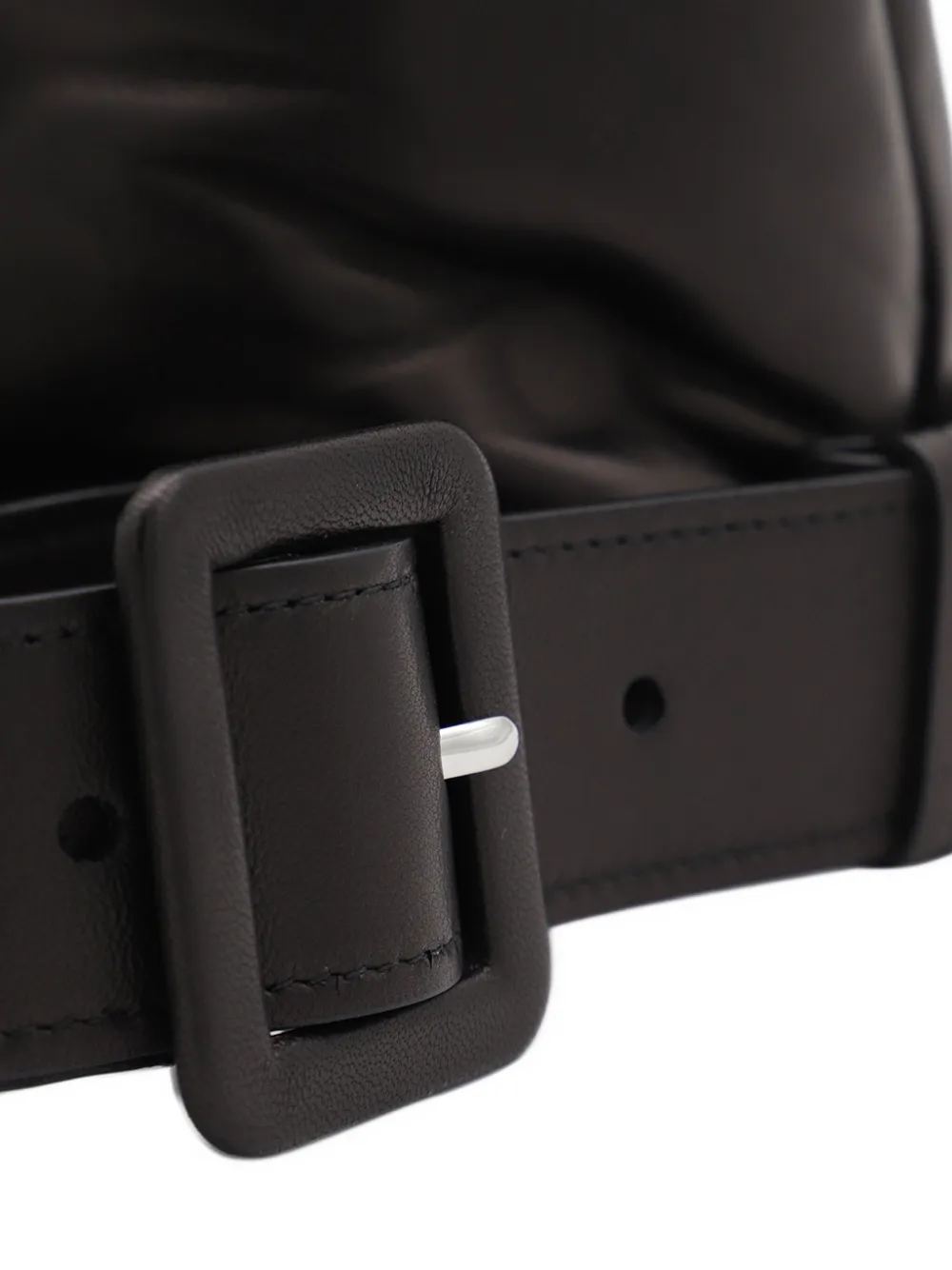 Maison Margiela quilted buckle cross body bag Zwart