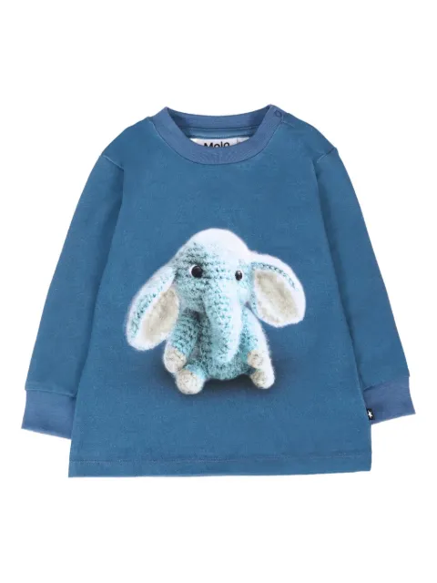 Molo elephant-print long-sleeve T-shirt