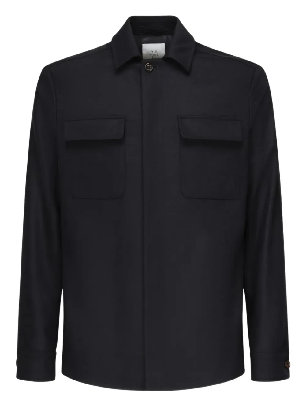 Eleventy chest-pocket overshirt - Blu