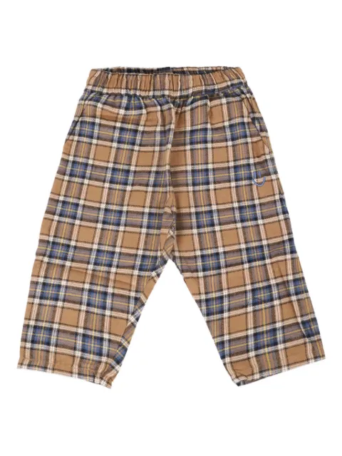 Molo checked-pattern elastic-waist trousers