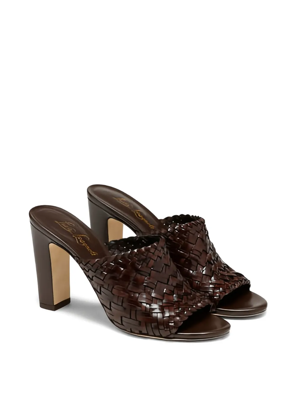 LUISA SPAGNOLI Umari woven-leather block-heel sandals | Heeled Sandals | Image 2