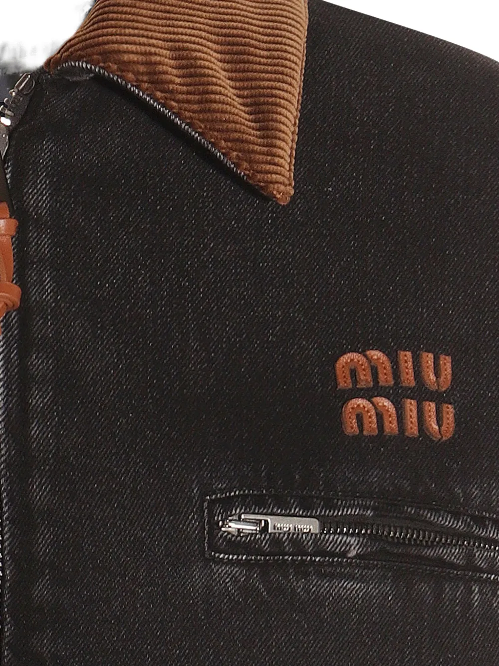 Miu Denim jack Zwart