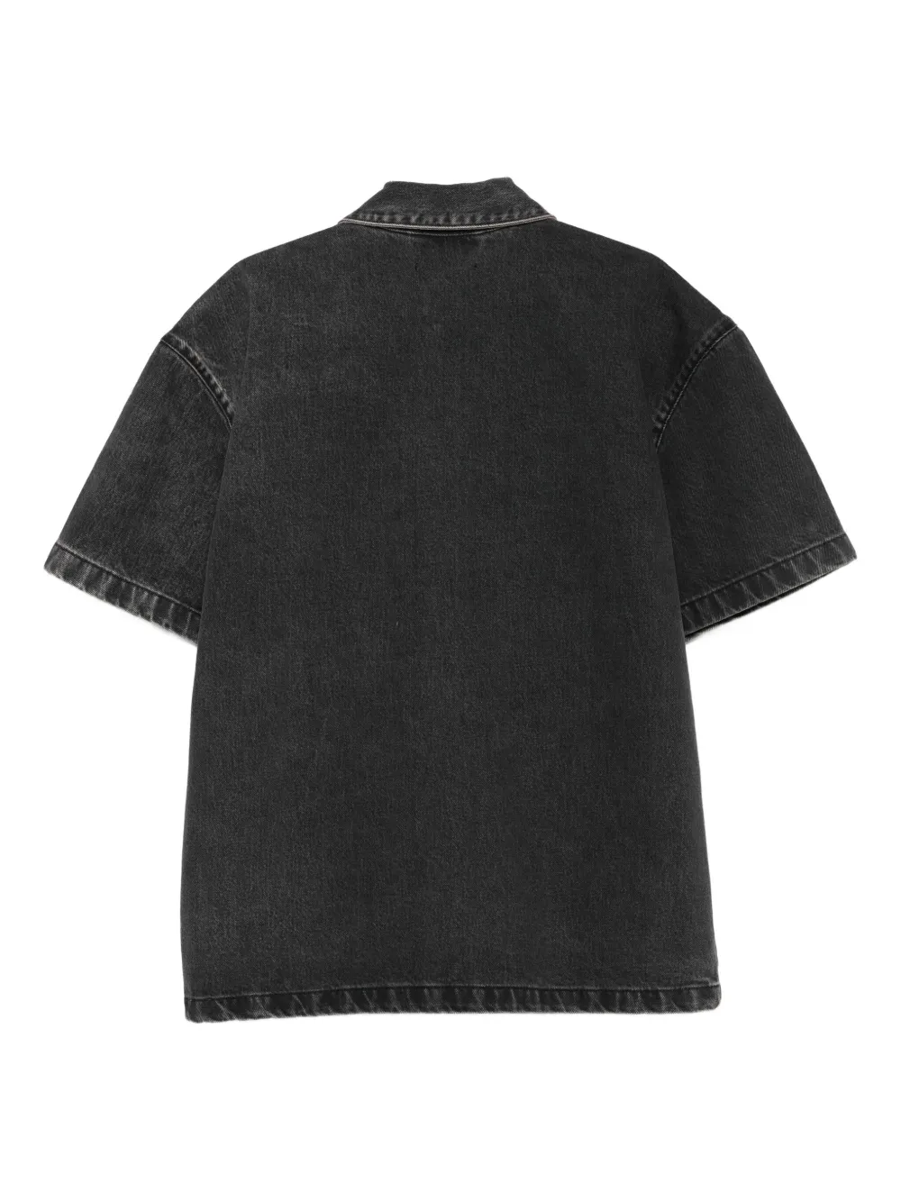7 For All Mankind short-sleeve denim shirt - Zwart