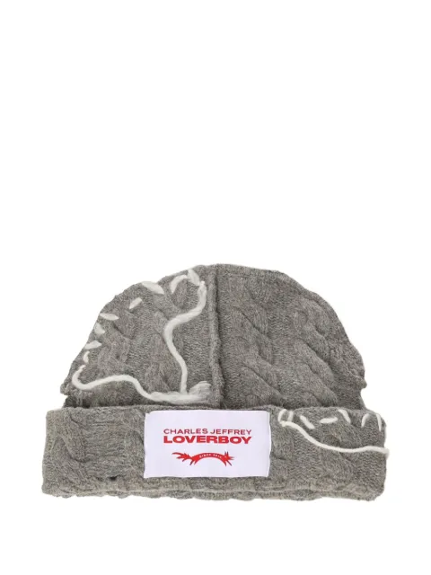 Charles Jeffrey Loverboy logo-patch beanie 
