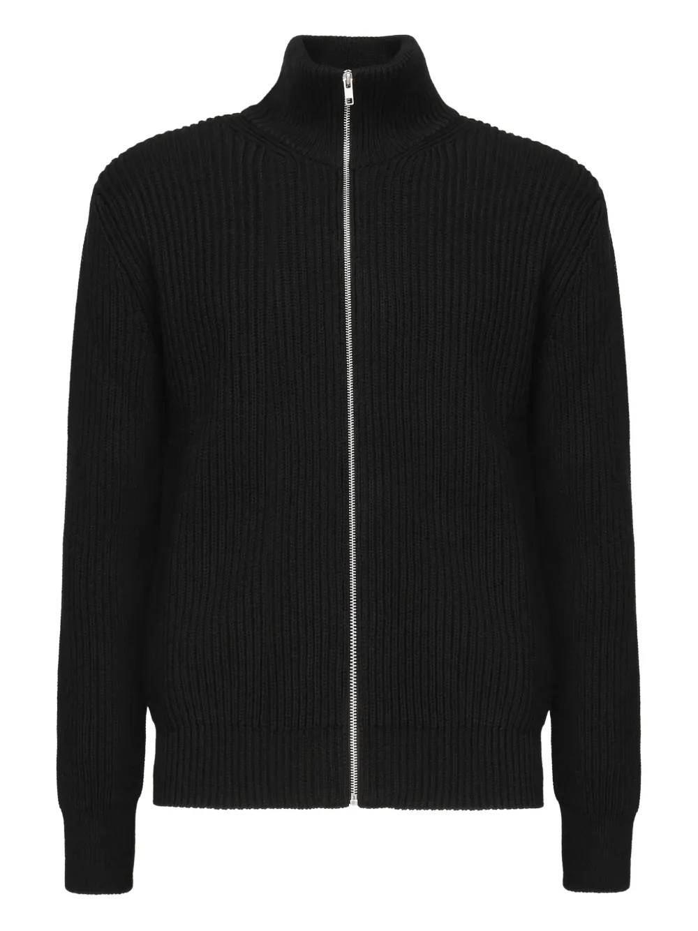MM6 Maison Margiela X Salomon ribbed zip-up cardigan Zwart