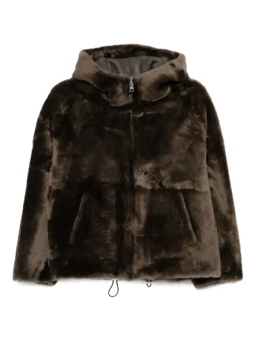Veste en peau lainée - Blancha - Modalova