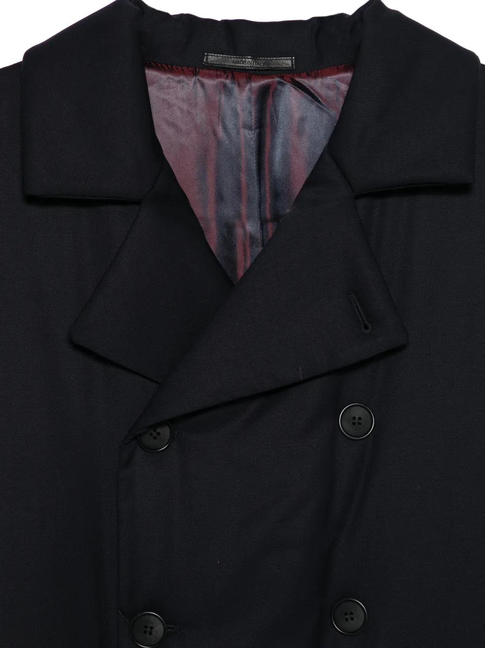 Giorgio Armani Jas met dubbele rij knopen en zak Blauw