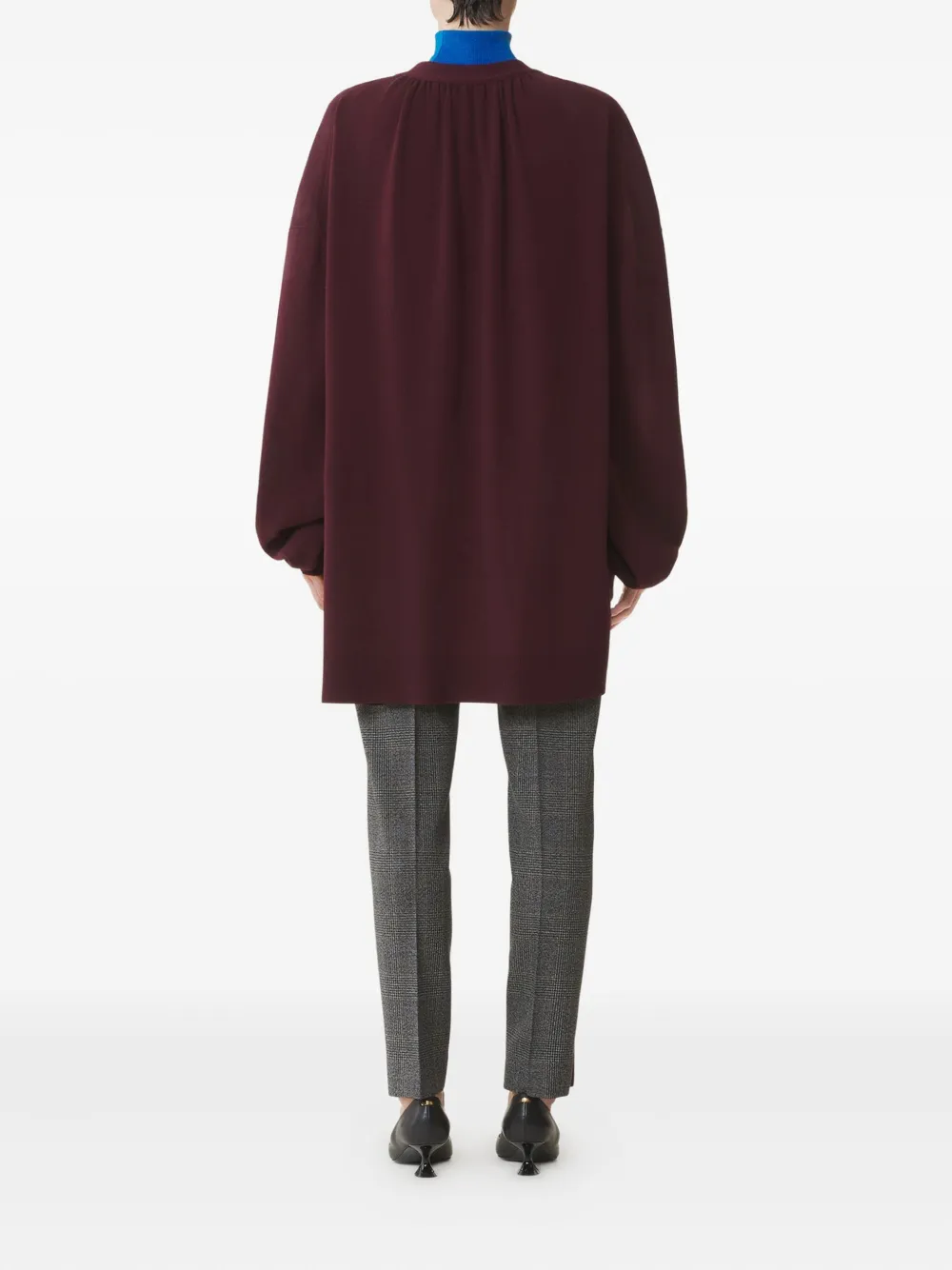 Lanvin Vest met ballonmouwen en ceintuur Rood