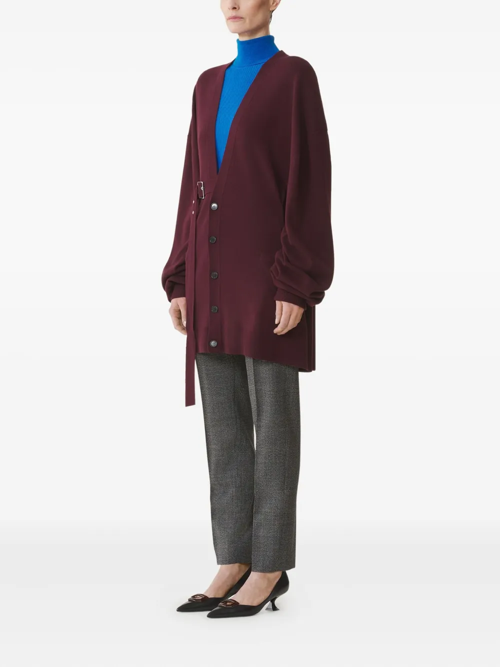 Lanvin Vest met ballonmouwen en ceintuur Rood