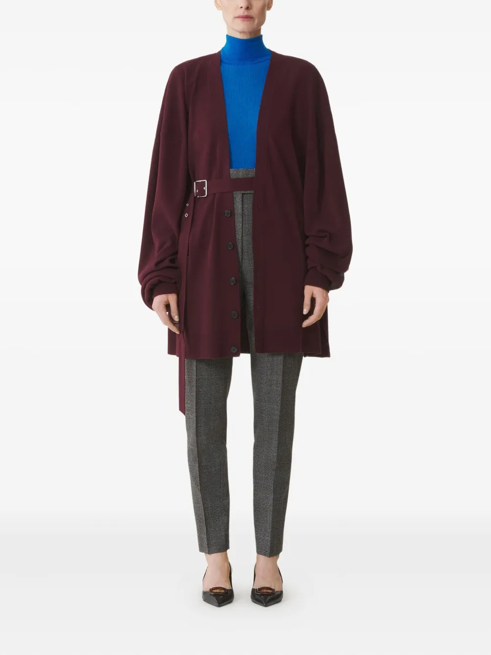 Lanvin Vest met ballonmouwen en ceintuur Rood