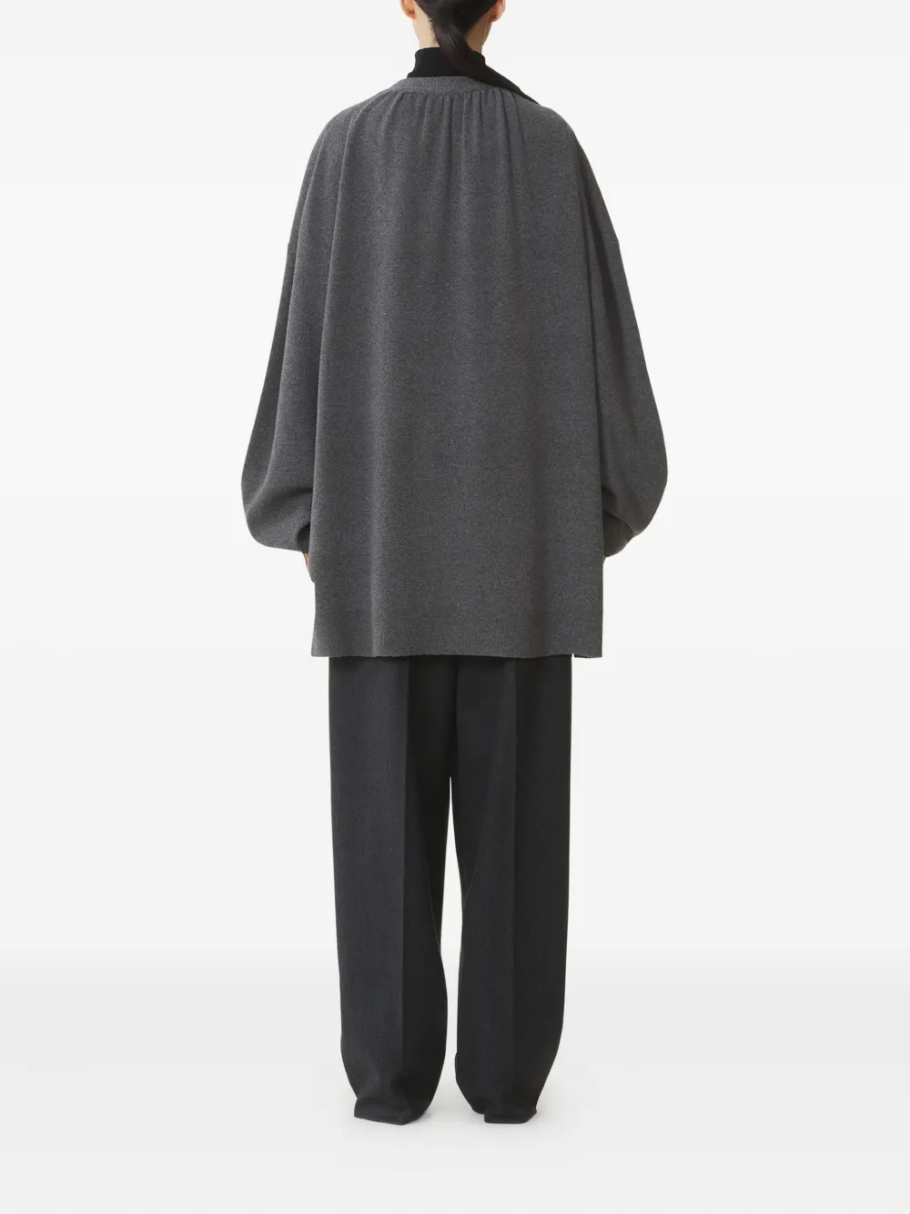 Lanvin Vest met ballonmouwen en ceintuur Grijs