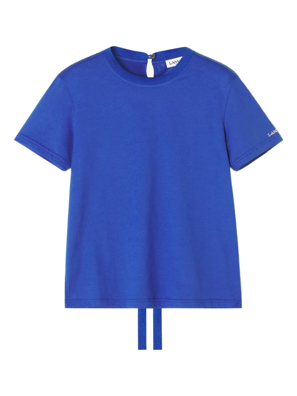 Lanvin Katoenen T-shirt met strikdetail Blauw