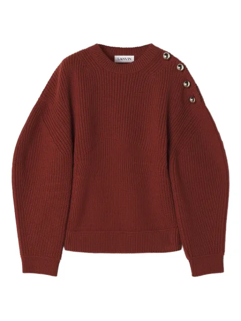 Lanvin button-embellished ribbed sweater