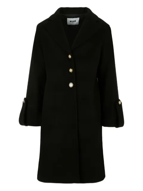 MSGM Kids button-detailed flared-cuff coat