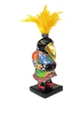 Toms Drag feathered-headdress bird figurine - Black