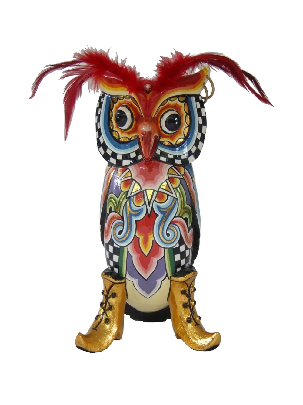 Toms Drag Feather-owl Decoration In Yellow