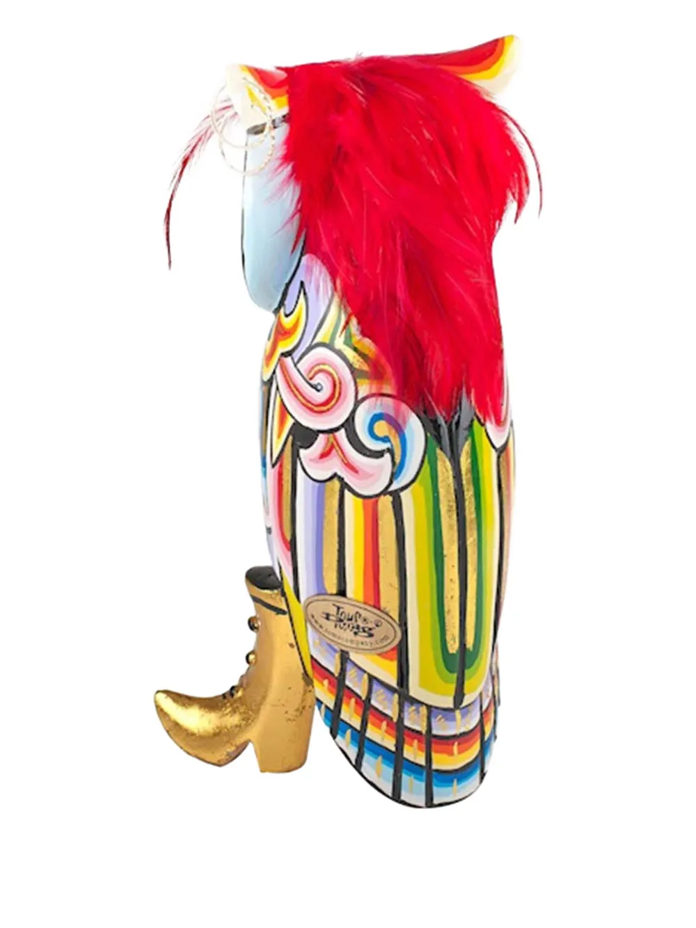 Toms Drag Feather-owl Decoration In Yellow