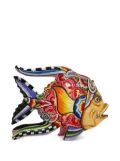 Toms Drag painted fish sculpture (21cm x 14.5cm) - Red