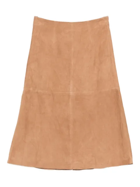 Arma Philipa suede A-line midi skirt