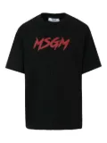 MSGM Kids logo-print short-sleeve T-shirt - Black