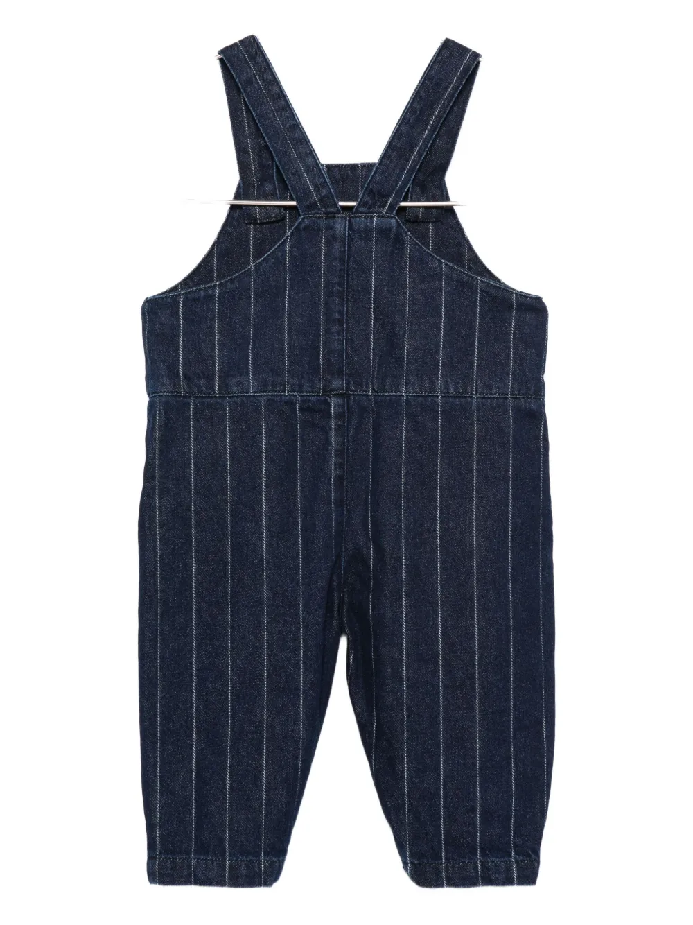 Bobo Choses Choo Choo Pinstripe Dungarees In Blue