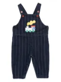 Bobo Choses Choo Choo pinstripe dungarees - Blue
