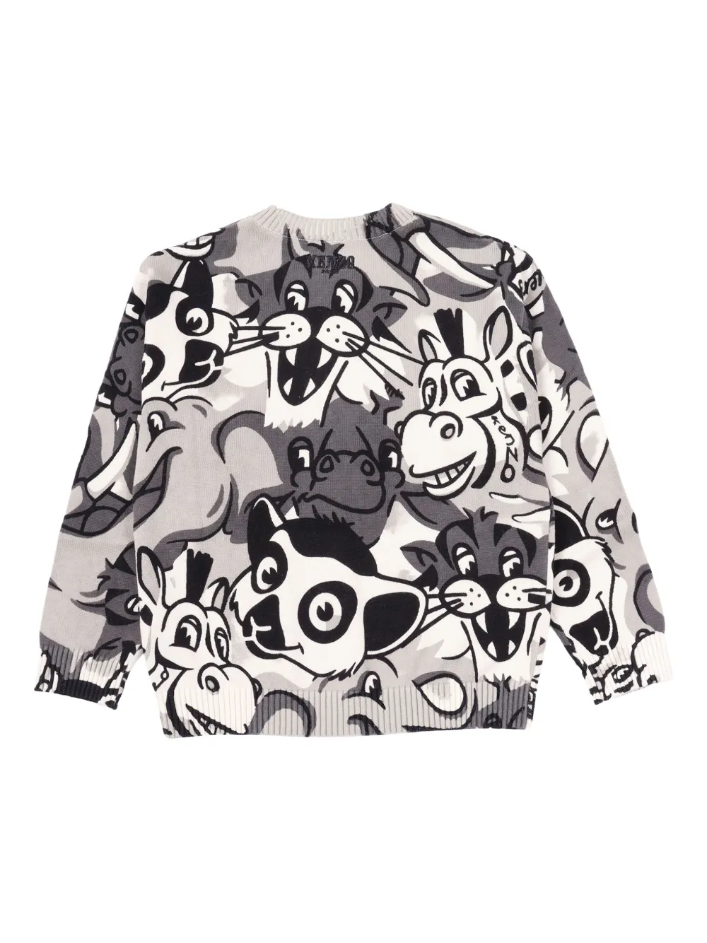 Kenzo Kids Sweater met lange mouwen en print Grijs