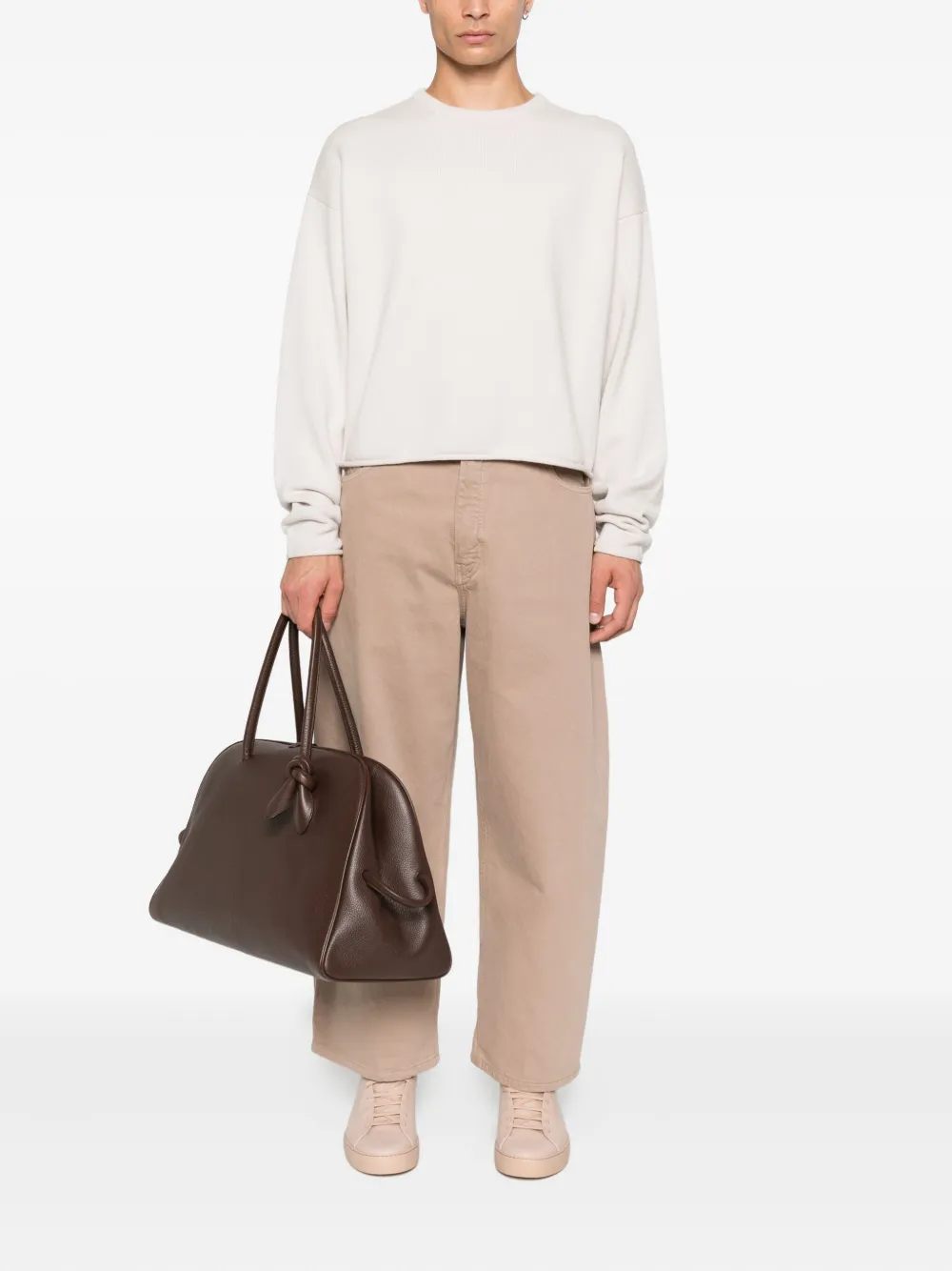 extreme cashmere Sweater met ronde hals Beige