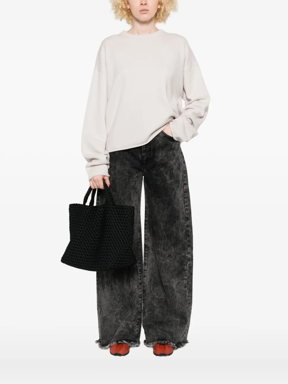 extreme cashmere Sweater met ronde hals Beige
