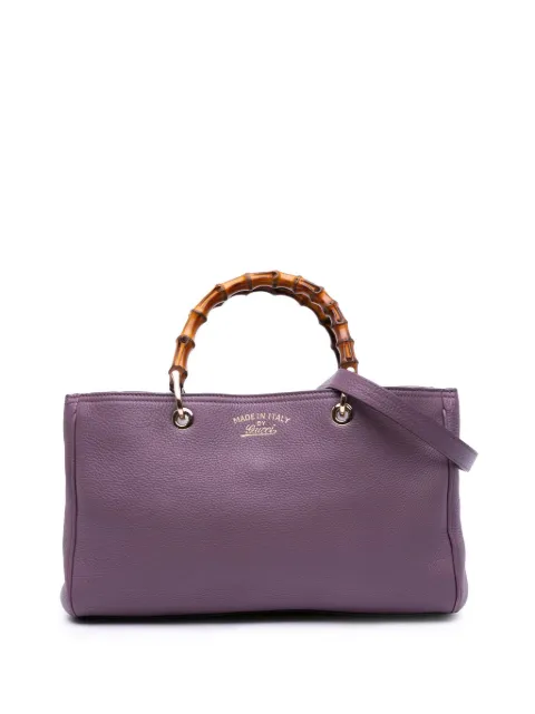 Gucci Pre-Owned 2016-2025 Medium Calfskin Bamboo Shopper satchel