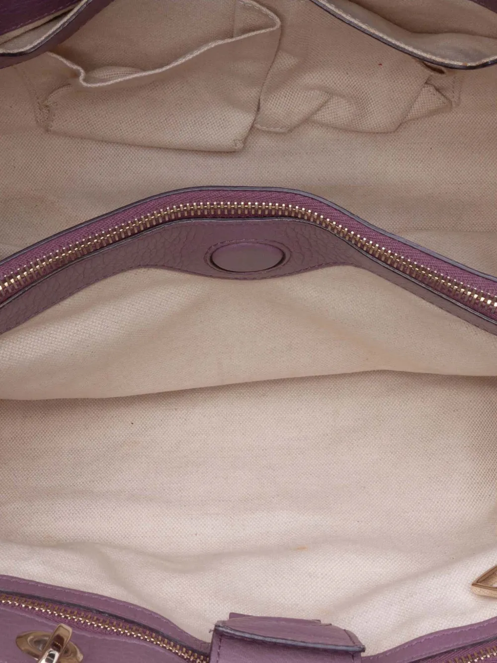 Pre-owned Gucci 2016-2025 Medium Calfskin Bamboo Shopper Satchel In Purple