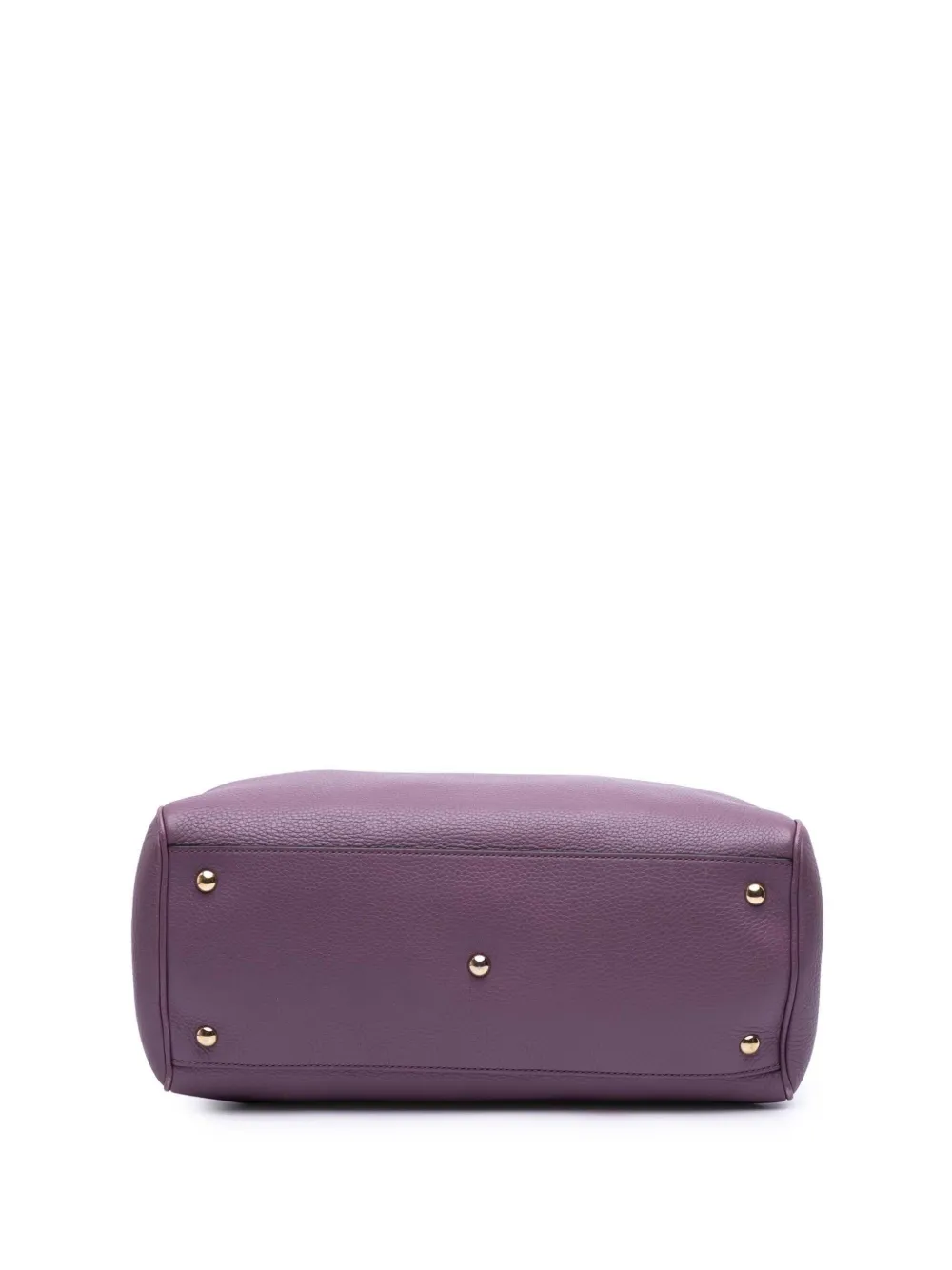 Pre-owned Gucci 2016-2025 Medium Calfskin Bamboo Shopper Satchel In Purple