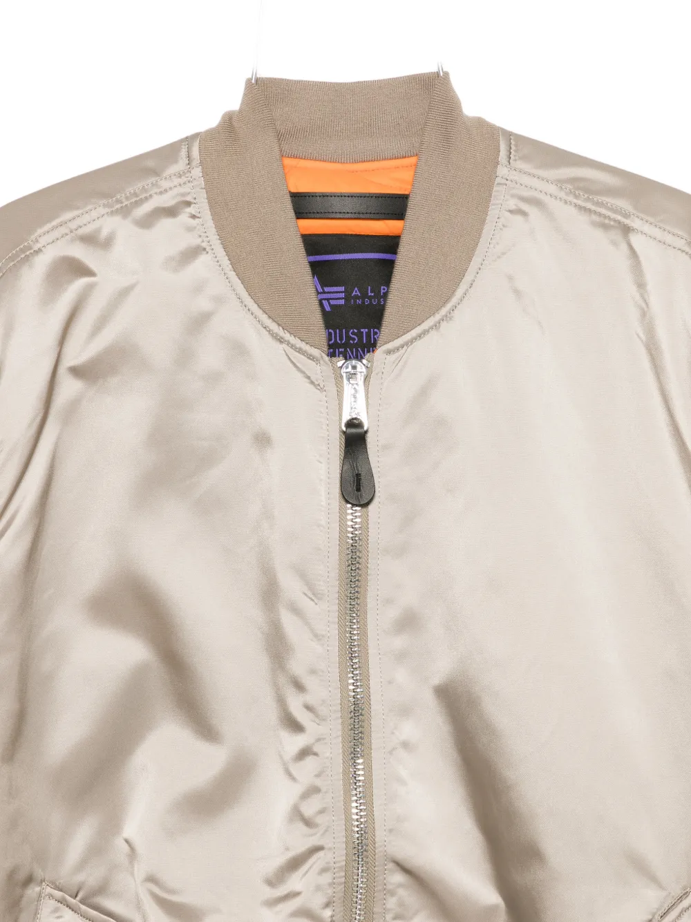 Alpha Industries Ma-1 Zip-fastening Bomber Jacket In Neutral