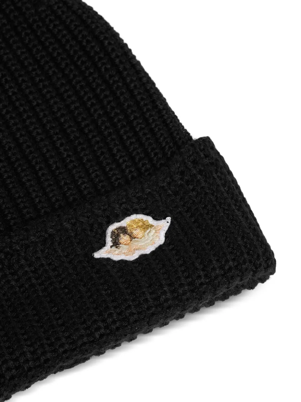 Fiorucci ribbed angel-embellished beanie hat | Image 2