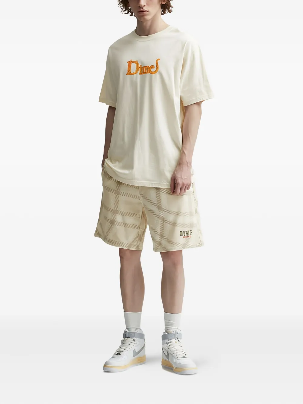 Dime logo t-shirt - Beige
