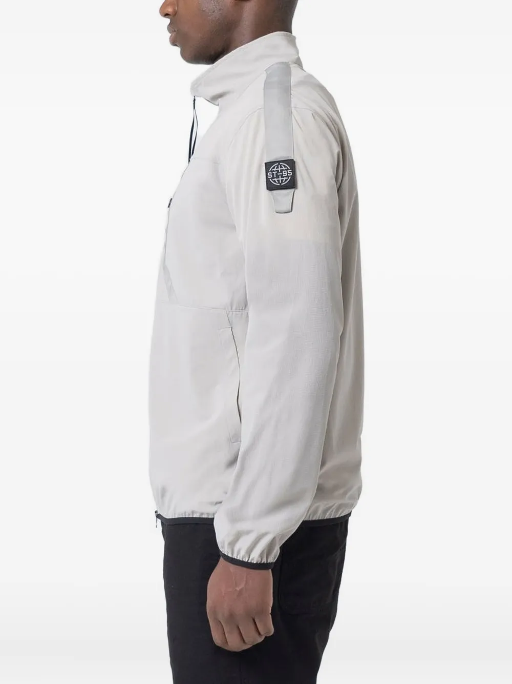 St95 Zip Detail Jacket In Neutral