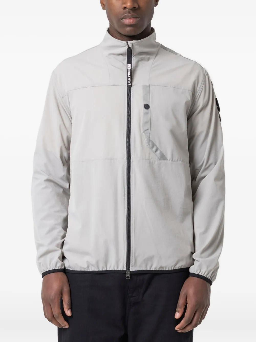 St95 Zip Detail Jacket In Neutral