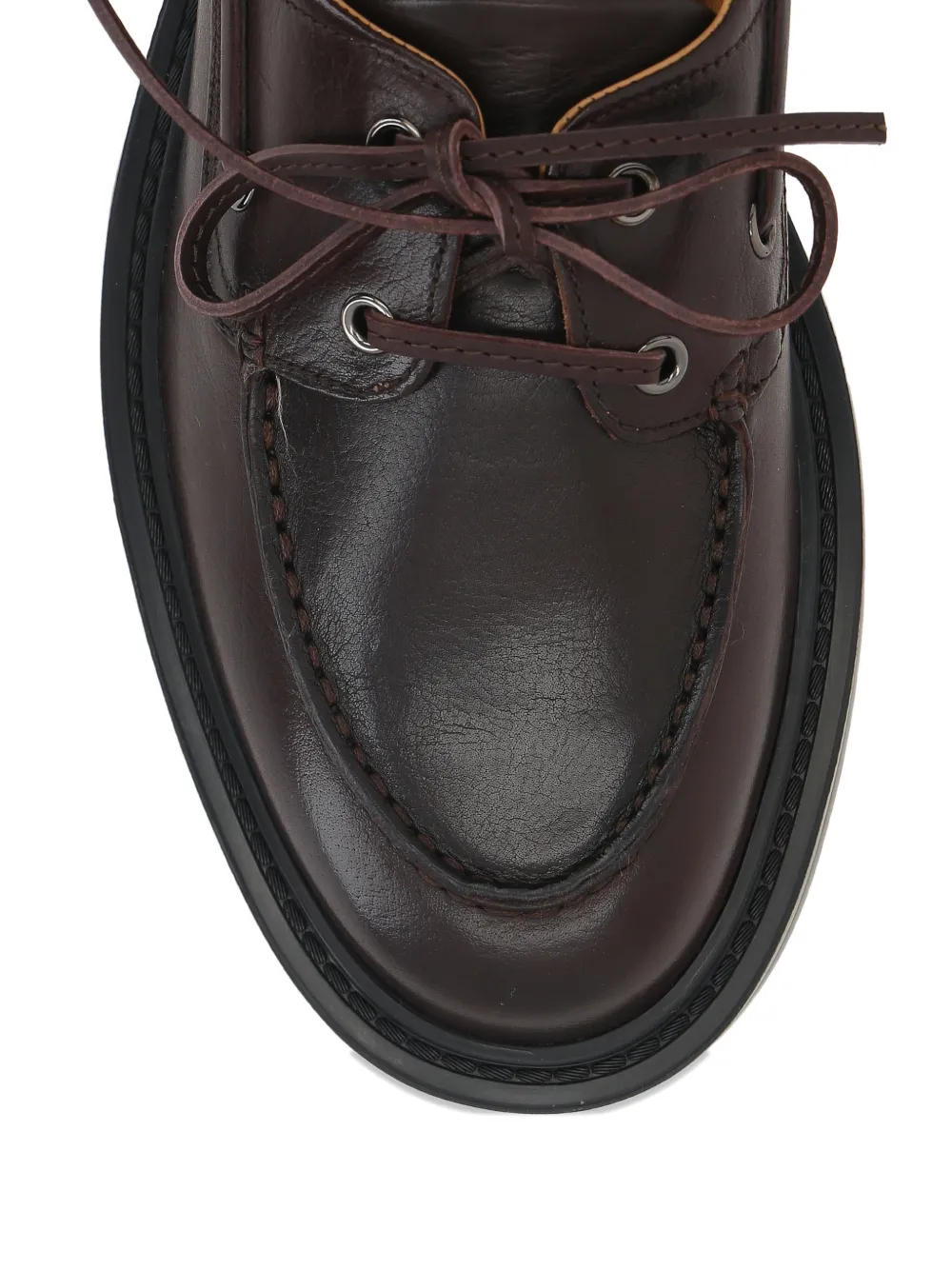 Bally Ebony Lace-up Loafers In Brown