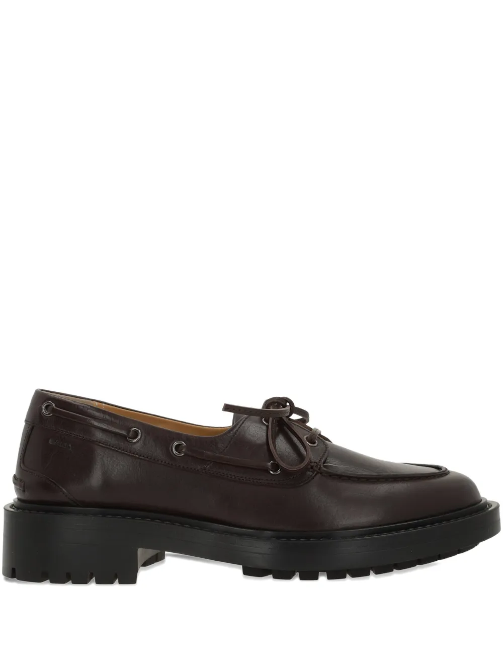 Bally Ebony Lace-up Loafers In Brown