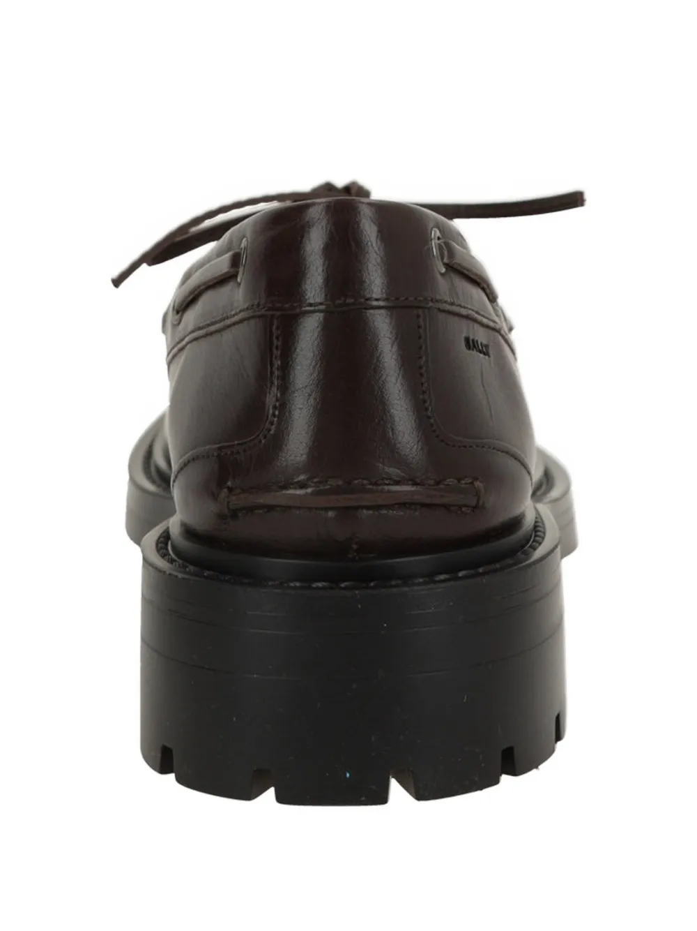 Bally Ebony Lace-up Loafers In Brown