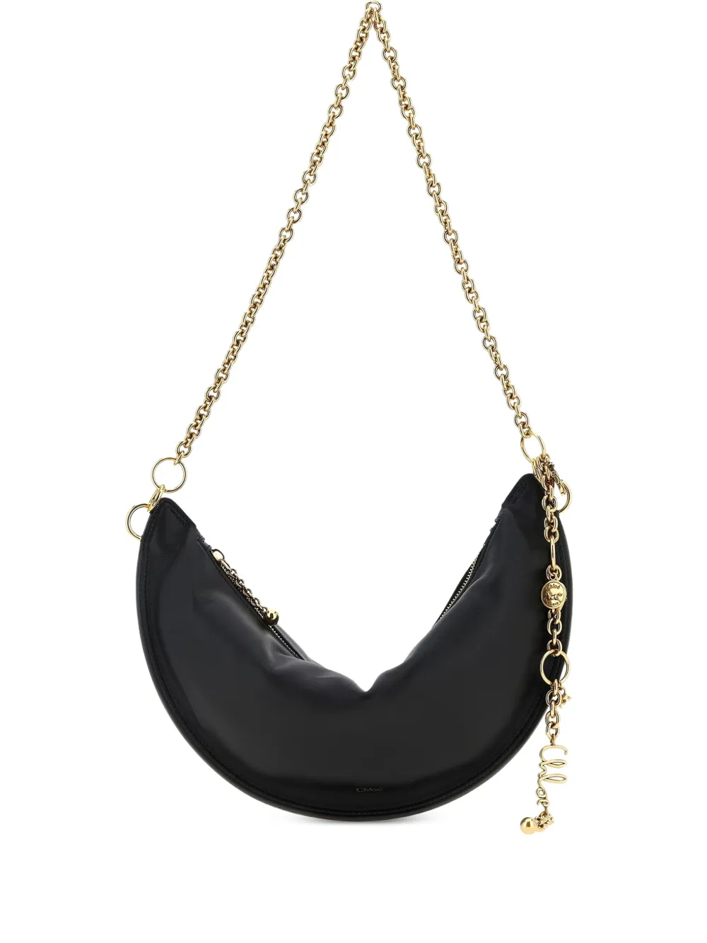 Chloé Icons crescent-shaped chain shoulder bag | Black | Image 1