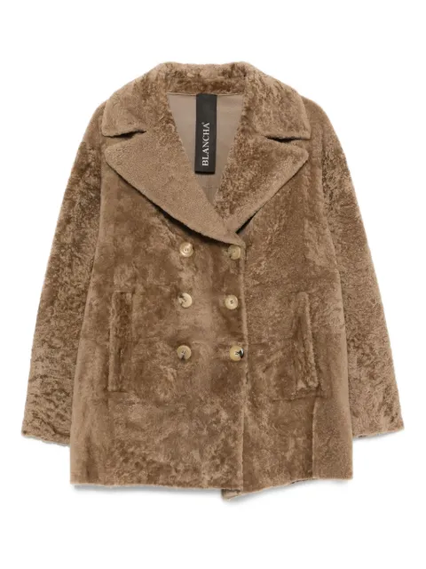 Blancha double-breasted shearling coat